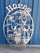 Load image into Gallery viewer, Horse Life w/ Little Girl Wall Hanging