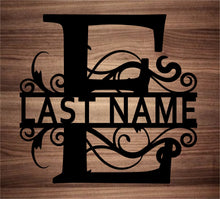 Load image into Gallery viewer, Split Fancy Monogram Wall Hanging