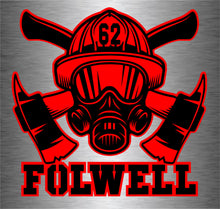Load image into Gallery viewer, Firefighter w/ Mask and Axes Wall Hanging