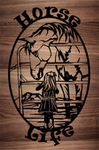 Load image into Gallery viewer, Horse Life w/ Little Girl Wall Hanging