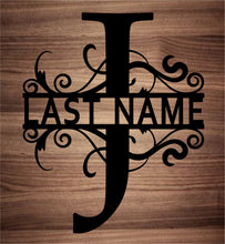 Load image into Gallery viewer, Split Fancy Monogram Wall Hanging