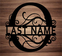 Load image into Gallery viewer, Split Fancy Monogram Wall Hanging