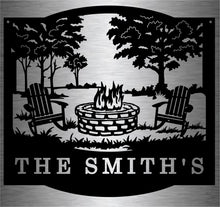 Load image into Gallery viewer, Patio Bonfire Scene Wall Hanging