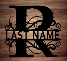 Load image into Gallery viewer, Split Fancy Monogram Wall Hanging