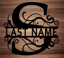 Load image into Gallery viewer, Split Fancy Monogram Wall Hanging