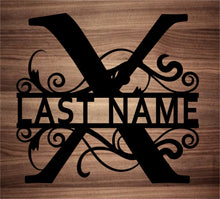 Load image into Gallery viewer, Split Fancy Monogram Wall Hanging