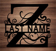 Load image into Gallery viewer, Split Fancy Monogram Wall Hanging