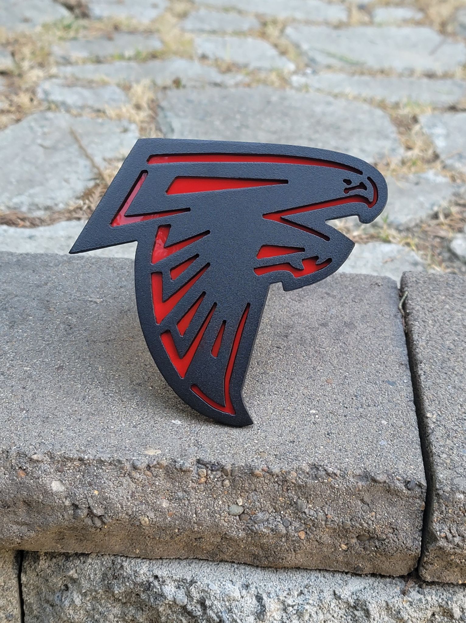 Atlanta Falcons - Vintage - Trailer Hitch Cover — Kempter Kustoms