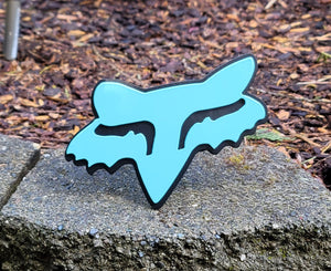 Fox Logo in Tiffany Blue Custom Hitch Cover