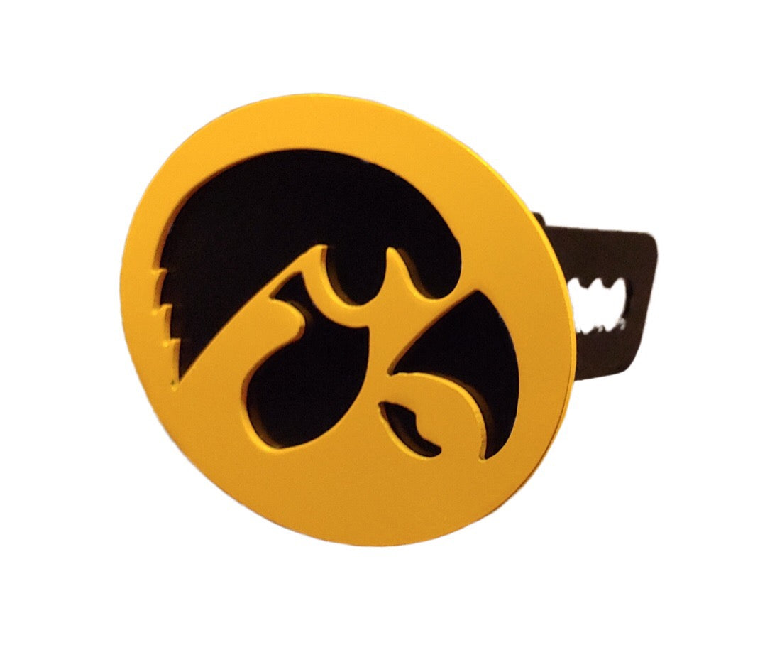 University Of Iowa Hawkeyes Black Trailer Hitch Cover - Fits 2" Receivers