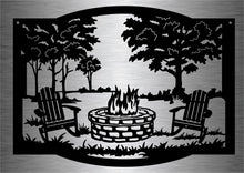 Load image into Gallery viewer, Patio Bonfire Scene Wall Hanging
